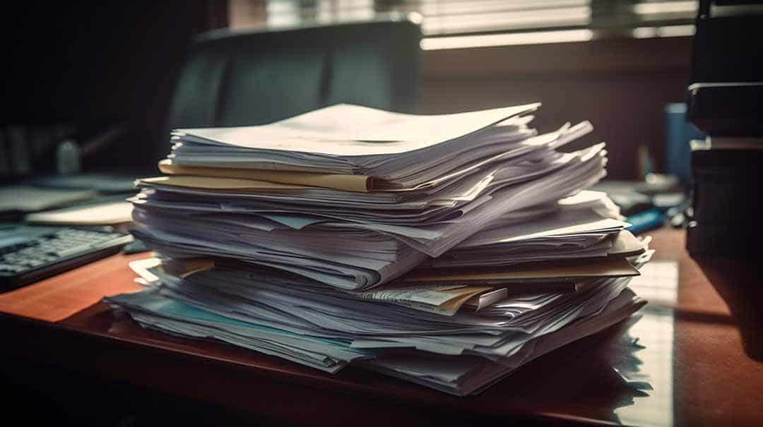 stack of academic papers and articles